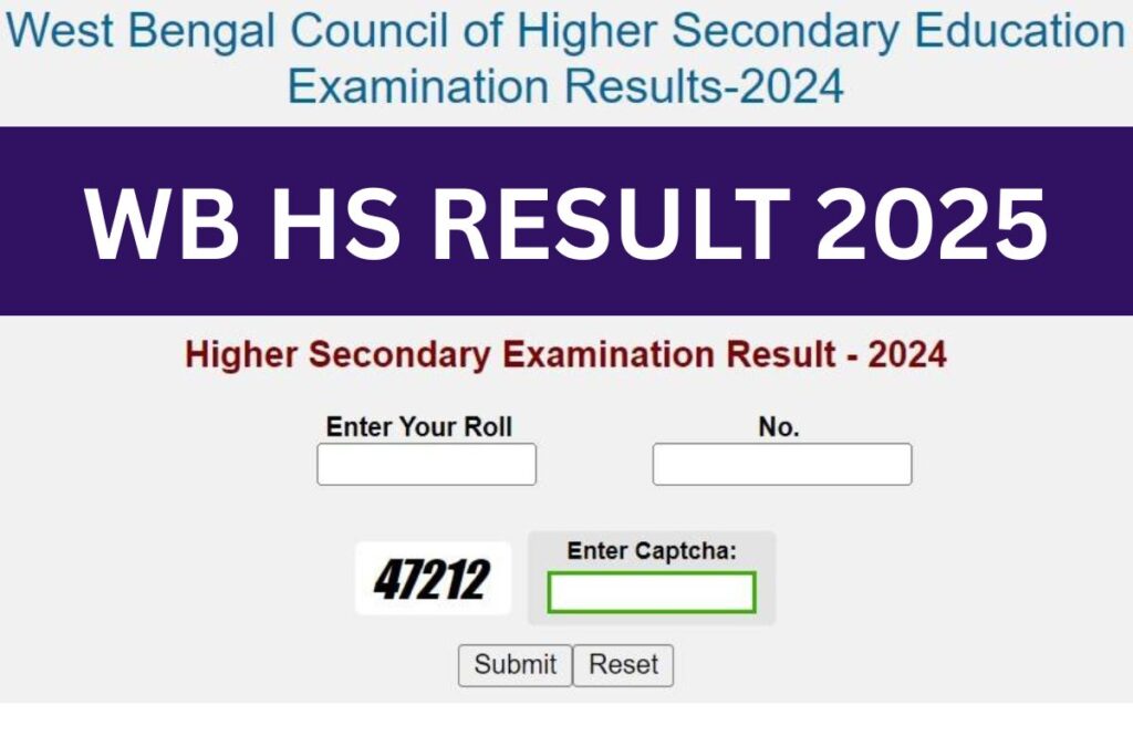 WB HS Result 2025, Download Marksheet