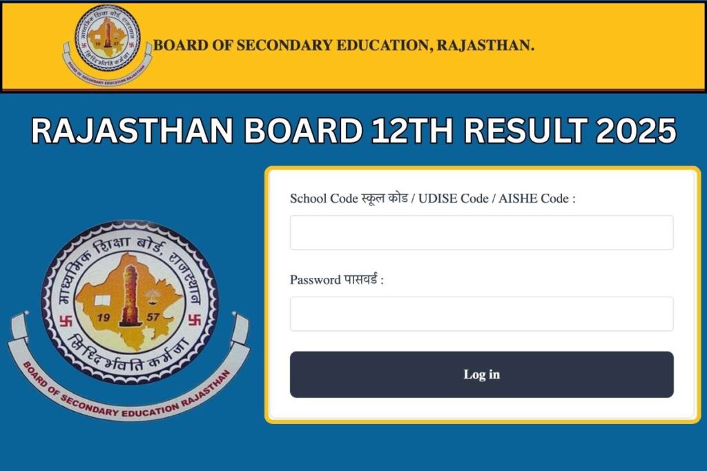 Rajasthan Board 12th Result 2025